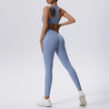 Women’s Tracksuit Yoga Set Zipper Jumpsuits - Light blue / S / CHINA