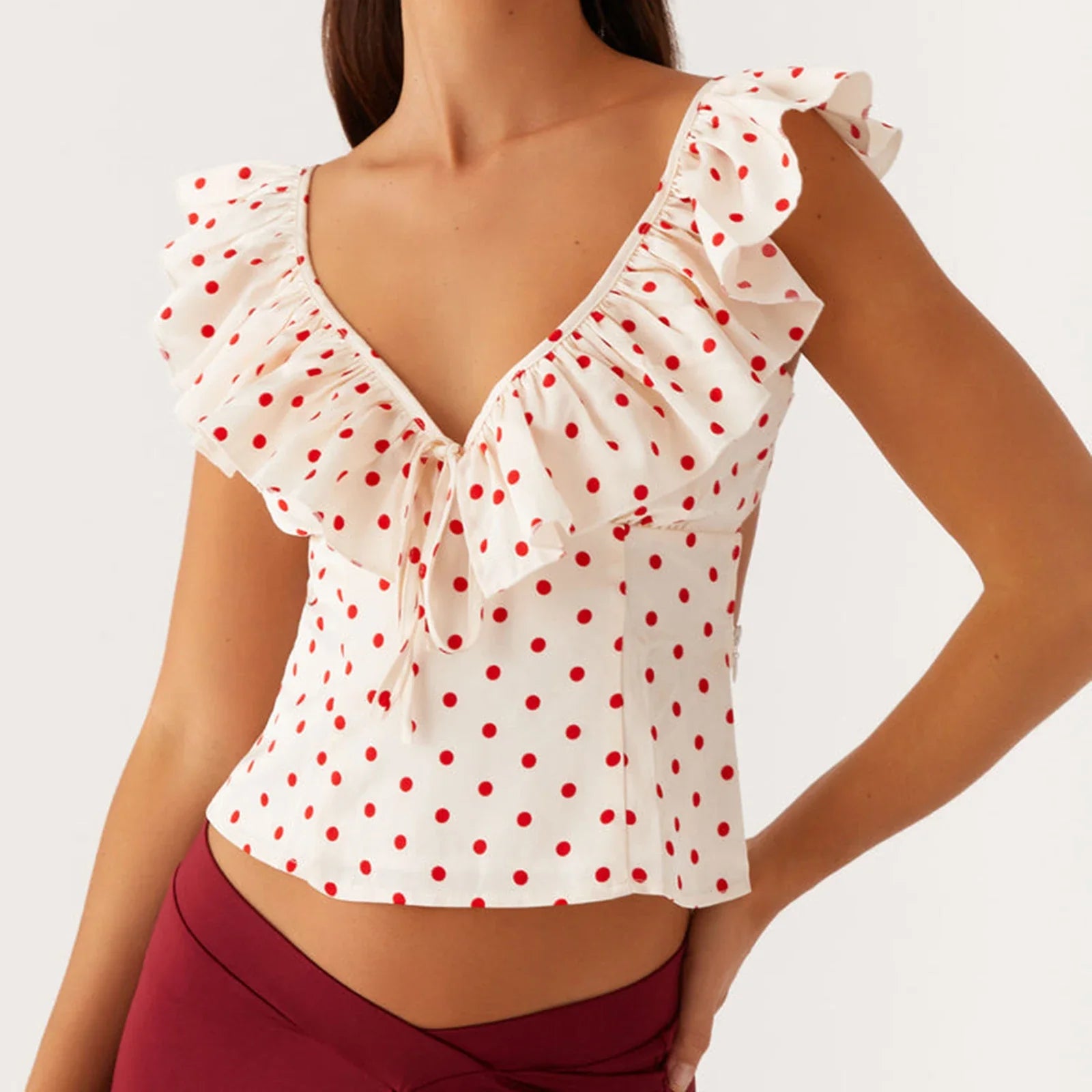 Women’s V Neck Crop Top
