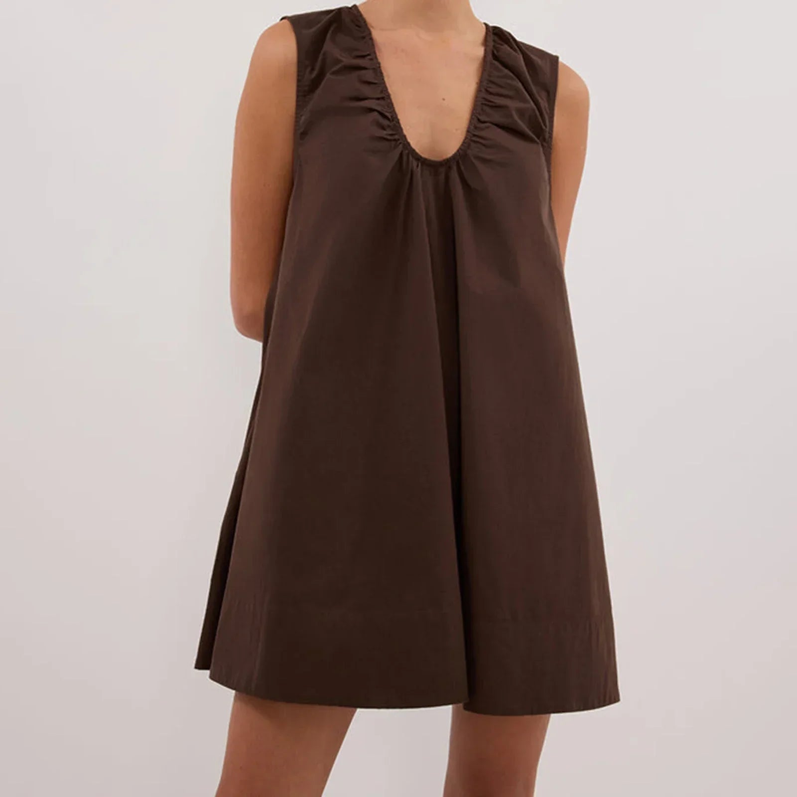 Womens V Neck Tank Dress - F / XL