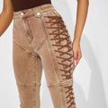 Women’s Wear Bandage Drawstring Hot Girl Jeans - electronic accessories