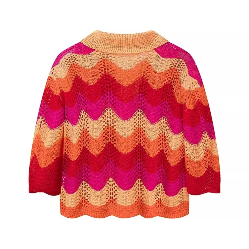 Women’s Western Style Knitted Top Half Skirt Set