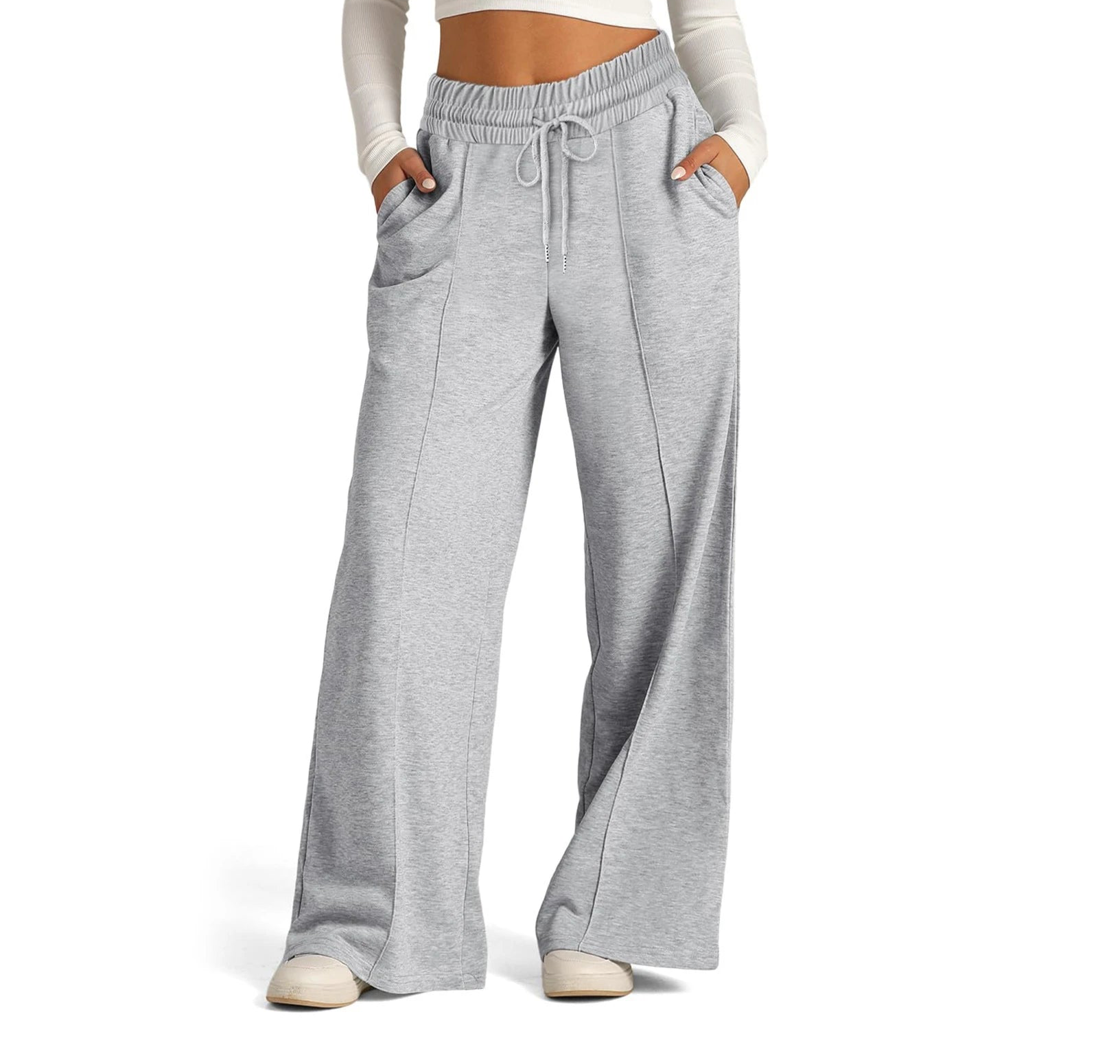 Womens Wide Leg Sweatpants High Waisted