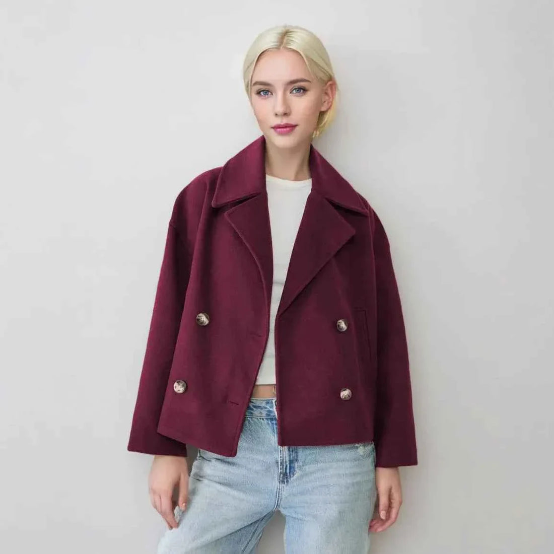 Woolen Jacket Women's Loose Fit