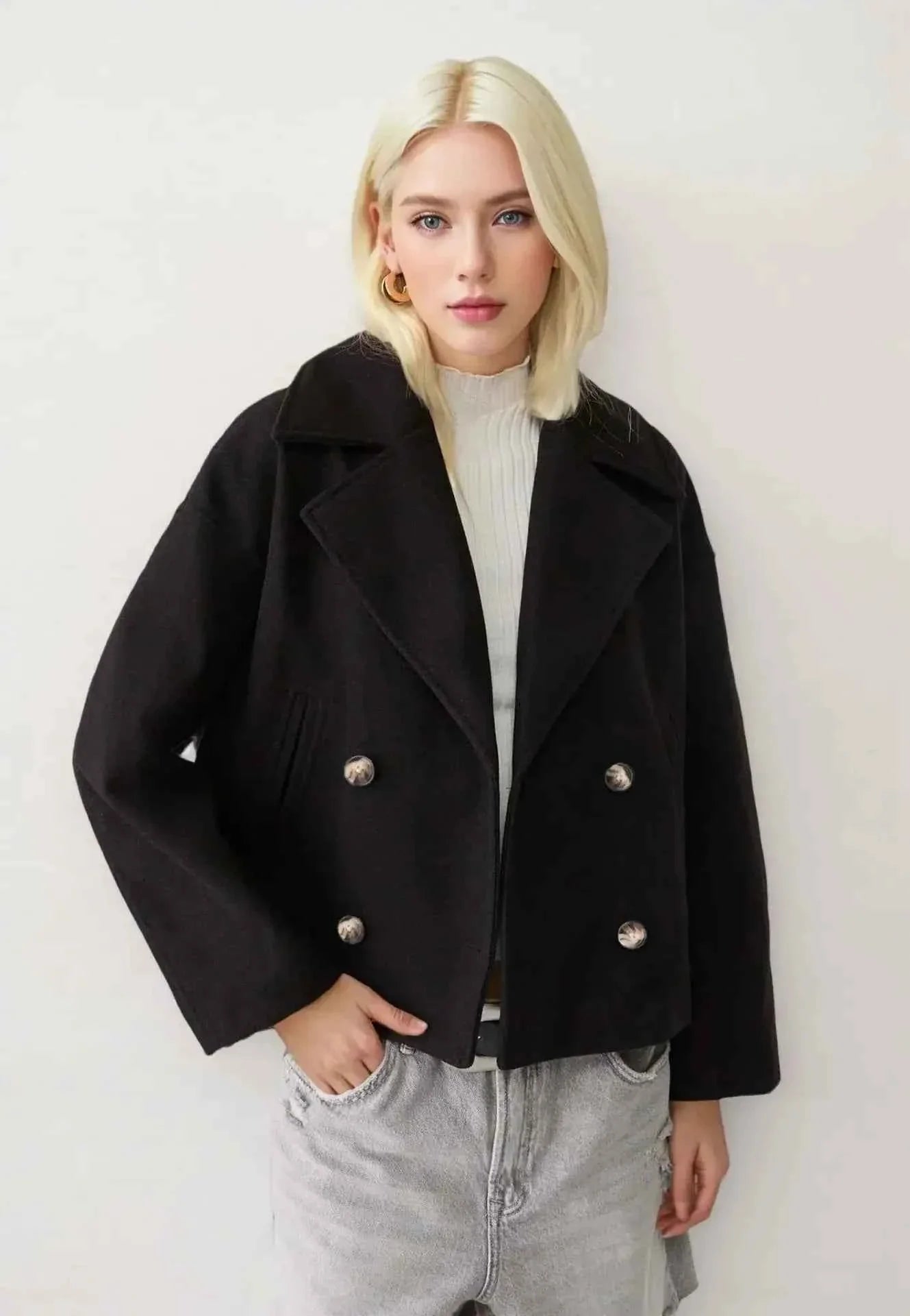 Woolen Jacket Women's Loose Fit