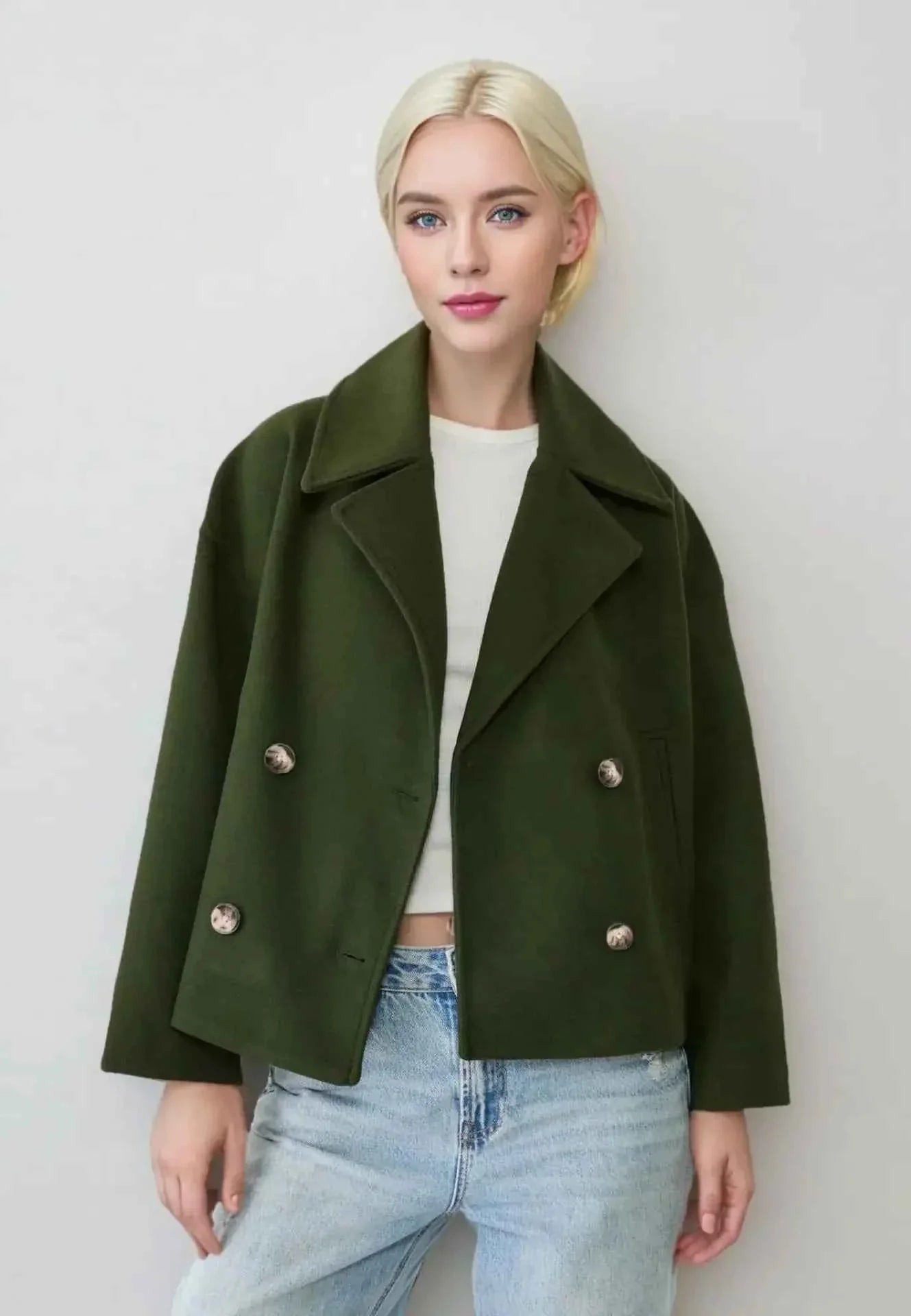 Woolen Jacket Women's Loose Fit