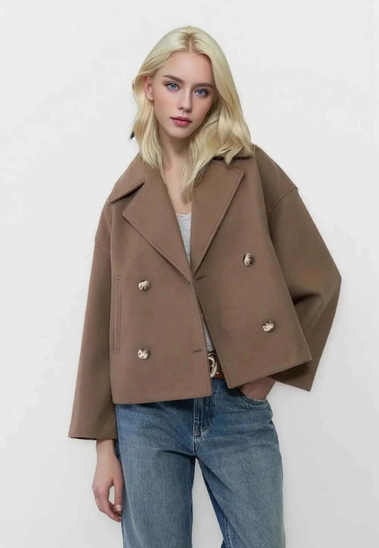 Woolen Jacket Women's Loose Fit