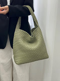 Woven Bag Purses and Handbags PU Leather For Women