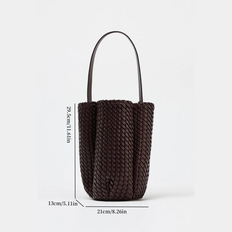 Woven Effect Bucket Bag