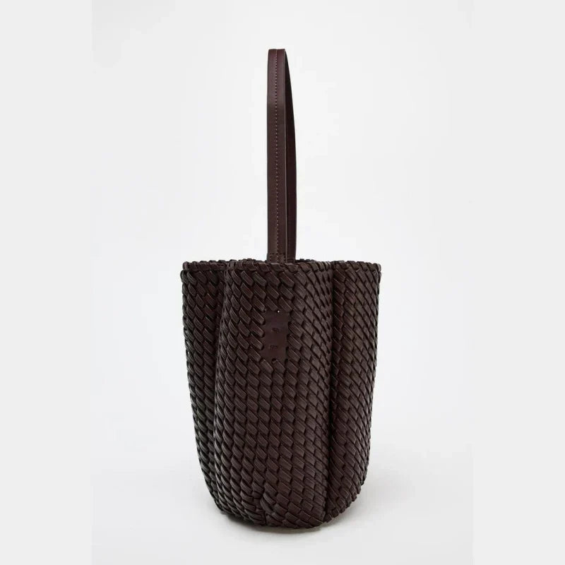 Woven Effect Bucket Bag