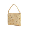 Woven Handbags Summer Metal Round Handle Straw Bag