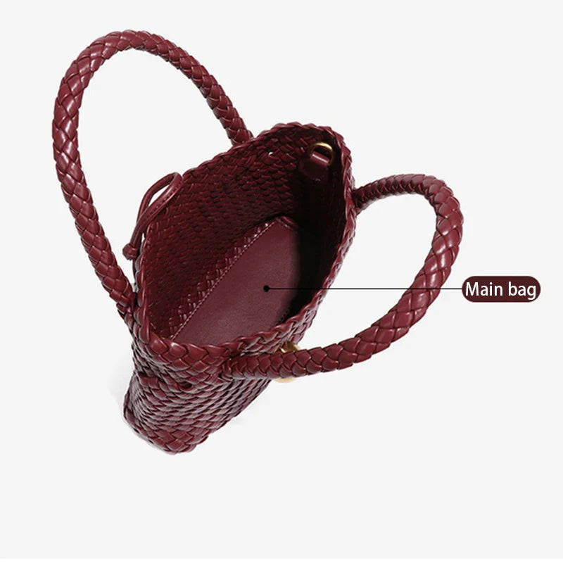 Woven Shoulder Bag for Women Crossbody Tote