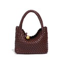 Woven Shoulder Bag for Women Crossbody Tote - Dark Coffee