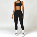 Yoga Set 2PCS Sportswear Workout Clothes - Advanced black 1 / S / CHINA