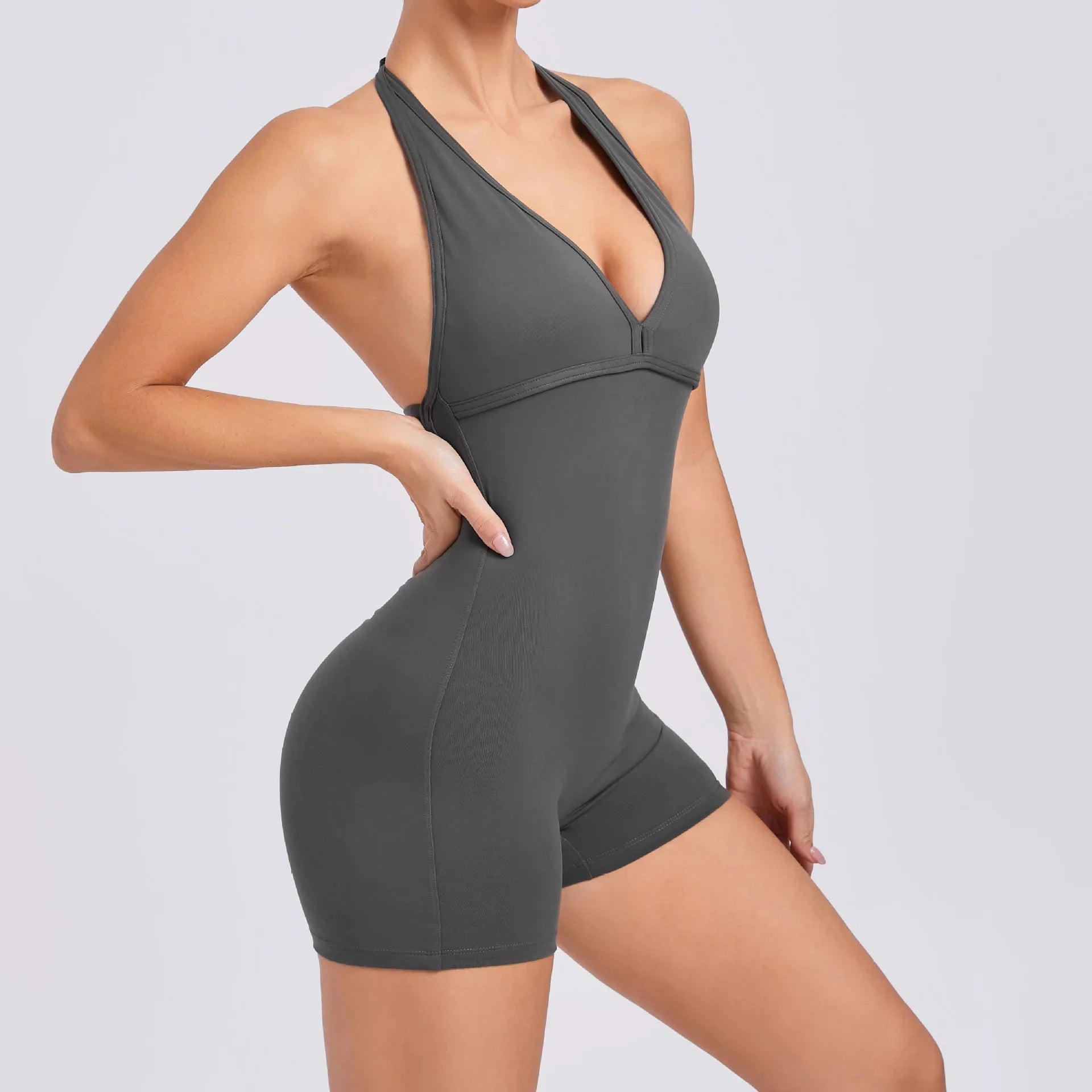 Yoga Set Backless One-Piece Suit Workout Jumpsuit Women Short Gym Rompers