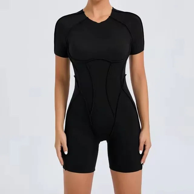 Yoga Suit Fitness Athletic Wear Set One-Piece - Black / M / CHINA