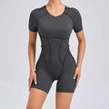 Yoga Suit Fitness Athletic Wear Set One-Piece - carbon gray / L / CHINA