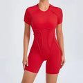 Yoga Suit Fitness Athletic Wear Set One-Piece - red / L / CHINA
