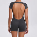 Yoga Suit Fitness Sports Set Women - charcoal gray / S / CHINA