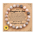 Zebra Sunflower Bracelet Natural Stone - Daughterinlaw - electronic accessories