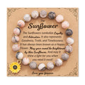 Zebra Sunflower Bracelet Natural Stone - electronic accessories