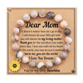 Zebra Sunflower Bracelet Natural Stone - Mom - electronic accessories