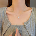 Zircon Necklace Women’s High-grade Super Flash Clavicle Chain - X1050 Silver - electronic accessories