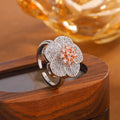 Zircon Shining Flowers Set Rings Simple - KISS095R Ring / Adjustable Opening - electronic accessories