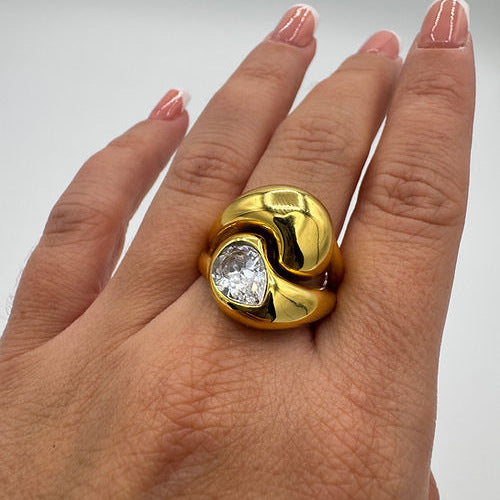 Zircon Titanium Steel Ring Does Not Fade - electronic accessories